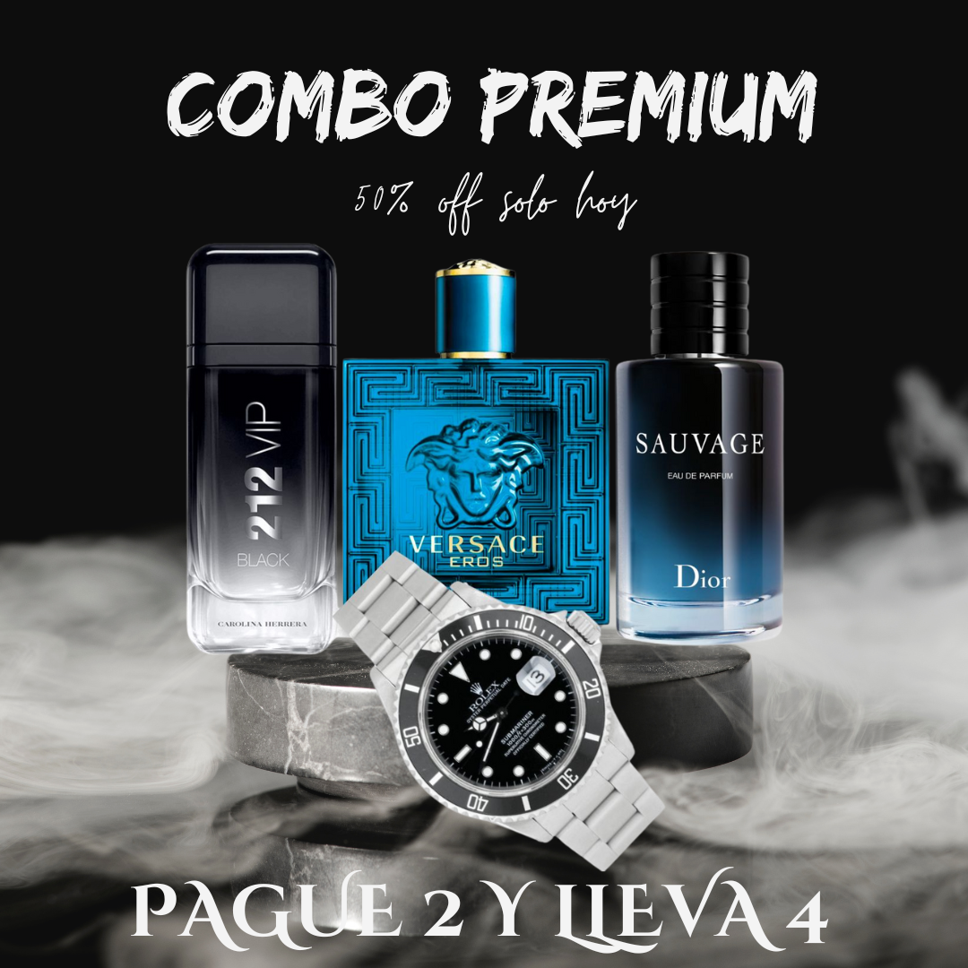 🔥Pre Black Friday:🔥¡Imperdible: Lleva 2 perfumes y gana 1 gratis + Reloj Rolex Exclusivo de Regalo!